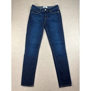 Paige‎ Jeans Womens 27 Blue Skyline Skinny Mid Rise Dark Wash Classic Stretch